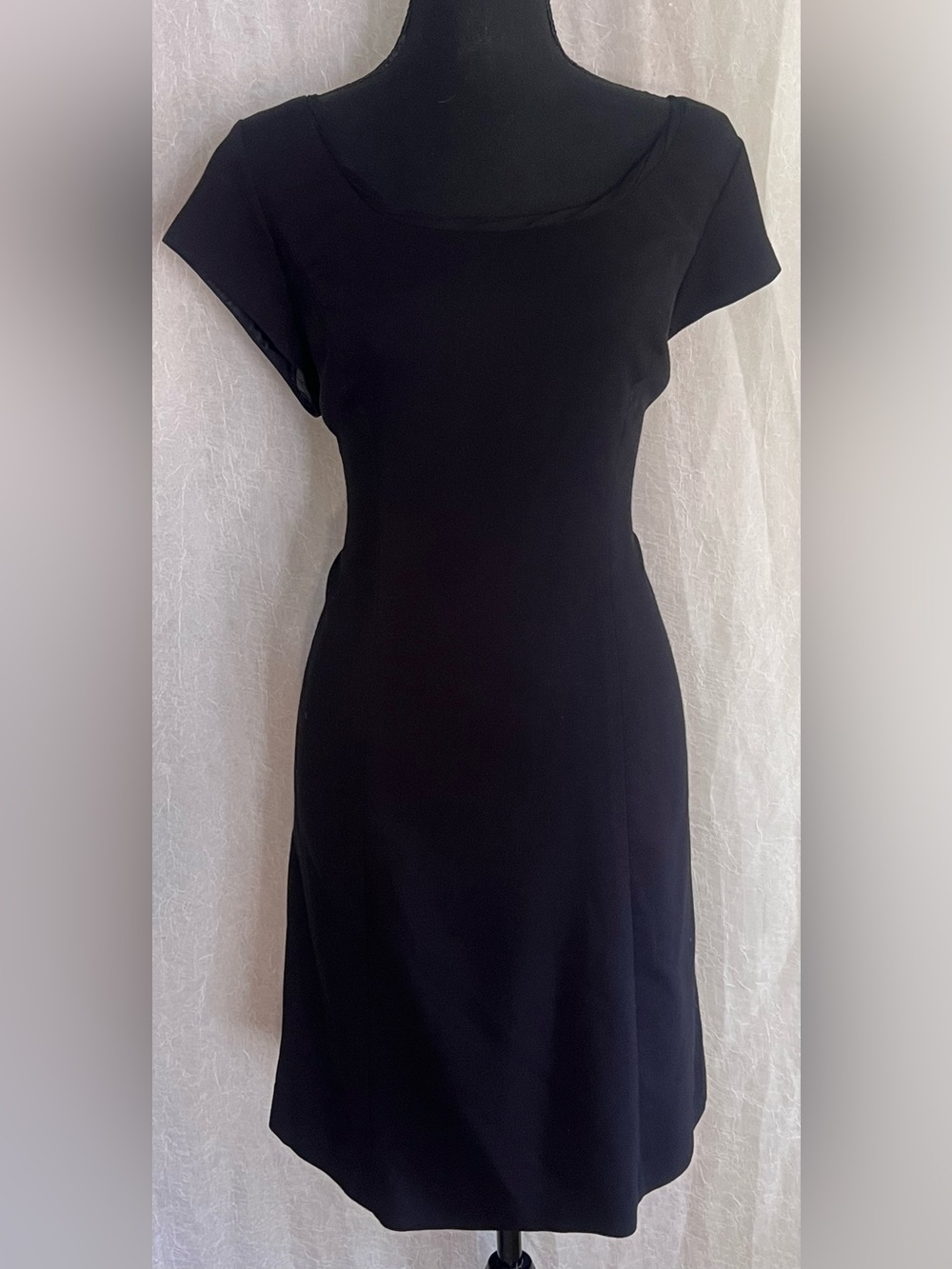 Cabi classic black short sleeve formal mini dress